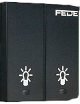 FD28602-M Сенсорный двухклавишный выключатель с подсветкой 10 A 250 В, цвет Черный FEDE фото