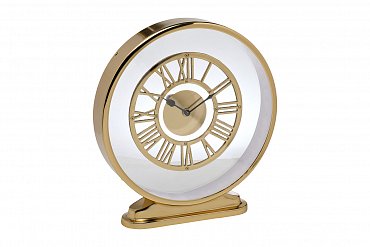 Часы настольные на подставке золото d30, H32см Garda Decor 79MAL-5730-32G фото